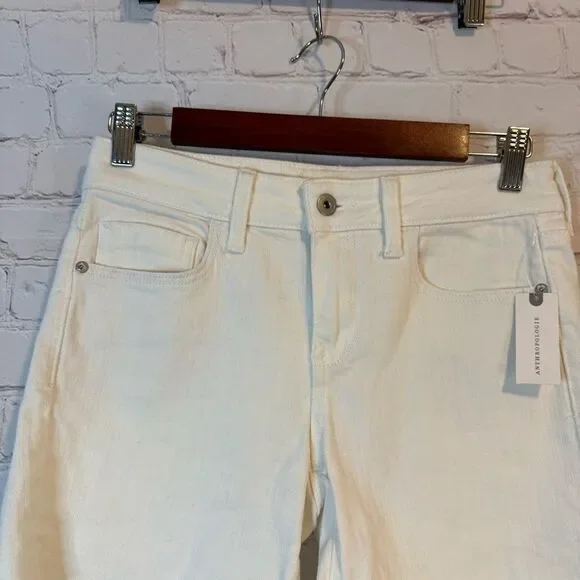 Pilcro White Jean Shorts Modern Fit Frayed Hem - Picture 2 of 6